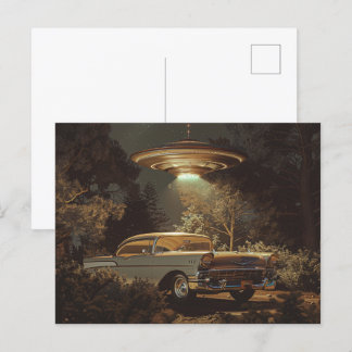 Carte Postale OVNI et Stanley's 1956 BelAir