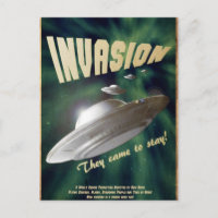 OVNI Invasion - Poster de film Vintage
