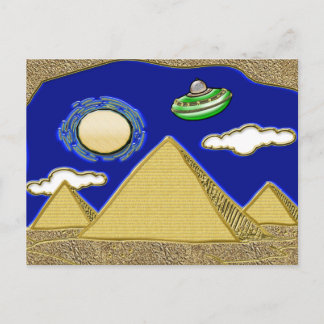 Carte Postale OVNI sur l'Egypte