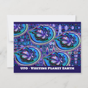 Carte Postale OVNI - Visite de la planète Terre