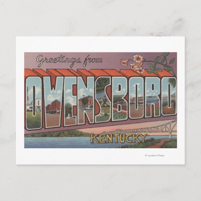 Carte Postale Owensboro, Kentucky - Scènes de grandes lettres (Devant)