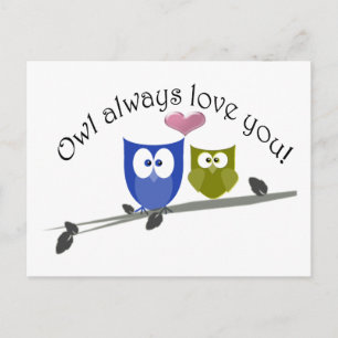 Carte Postale Owl always love you