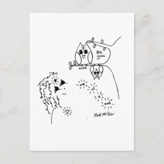 Carte postale Owl 'Be You'