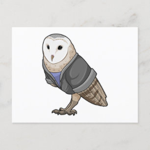 Carte Postale Owl comme secrétaire