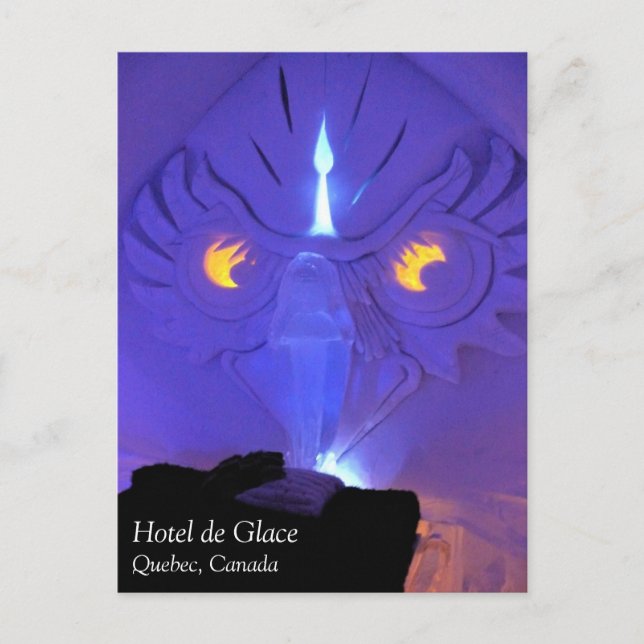 Carte Postale Owl Room, Hôtel de Glace, Québec, Canada (Devant)