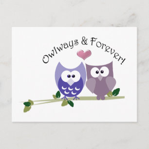 Carte Postale Owlways and Forever ! Design de la chouette