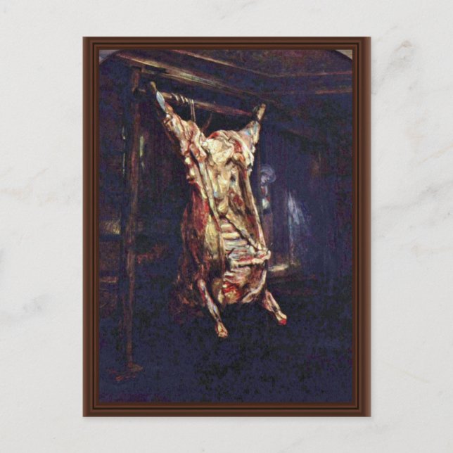 Carte Postale Ox Abattu Par Rembrandt Harmensz. Van Rijn (Be (Devant)
