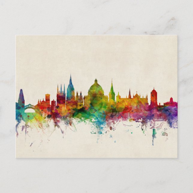 Carte Postale Oxford Angleterre Skyline (Devant)