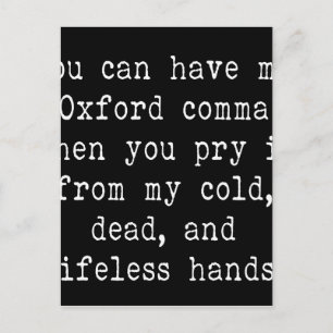 Carte Postale Oxford Comma
