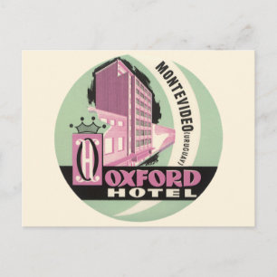 Carte Postale Oxford Hotel, Montevideo, Uruguay, Voyage Ancien