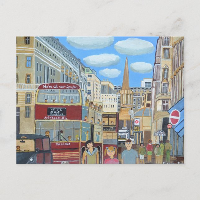 Carte postale Oxford Street Londres (Devant)