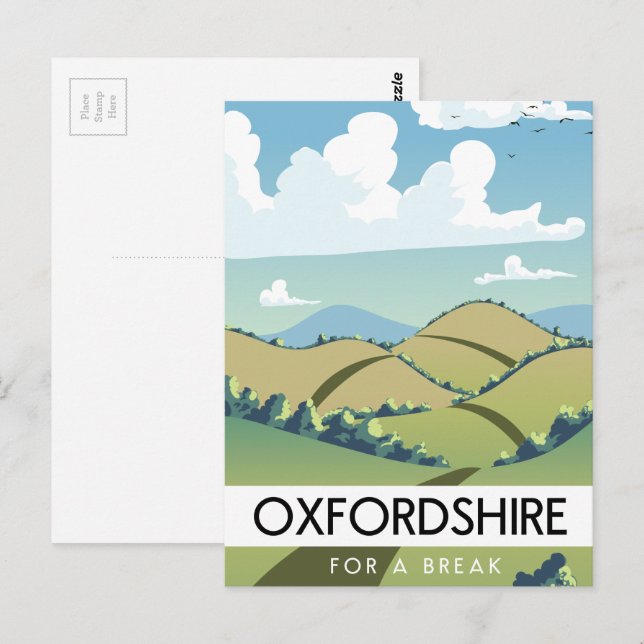 Carte Postale Oxfordshire pour une pause (Devant / Derrière)