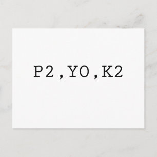 CARTE POSTALE P2, YO, K2