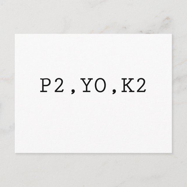 CARTE POSTALE P2, YO, K2 (Devant)