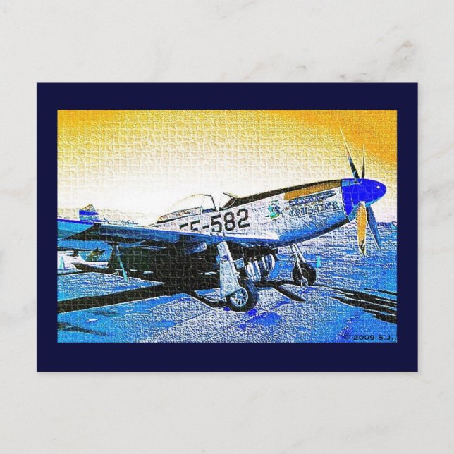 Carte Postale "P51 Mustang" © 2009 S.J. (Devant)