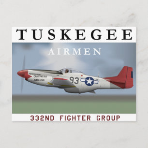 Carte Postale P51D "Red Tail" Mustang