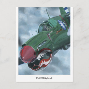 Carte Postale P-40 Kittyhawk