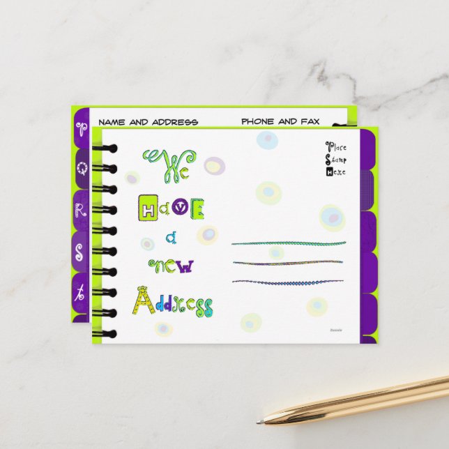 Carte postale P-T du carnet d'adresses de Faire-pa (Devant/Arrière en situation)