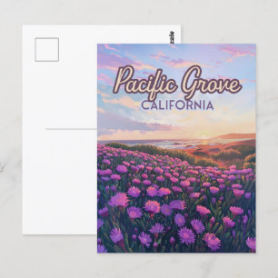 Carte Postale Pacific Grove California Monterey Magique Purple