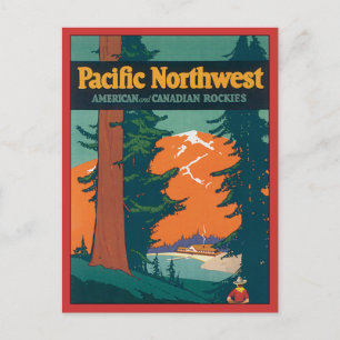 Carte Postale Pacifique Nord-Ouest Vintage