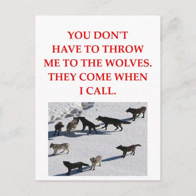 Carte Postale pack loup (Devant)