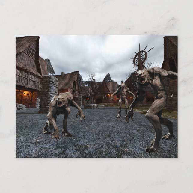 Carte Postale Pack Werewolf en ville (Devant)