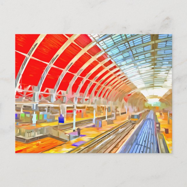 Carte Postale Paddington Station Londres Pop Art (Devant)
