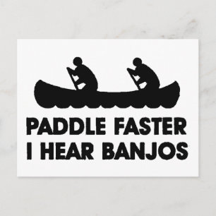 Carte Postale Paddle plus vite j'entends Banjo's