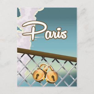 Carte Postale Padlocks Paris love