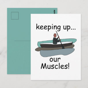 Carte Postale Pagaie en kayak Maintenir nos muscles Citation drô