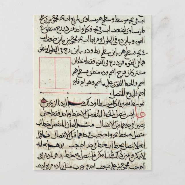 Carte Postale Page de texte à partir d'un élément, une géométrie (Devant)