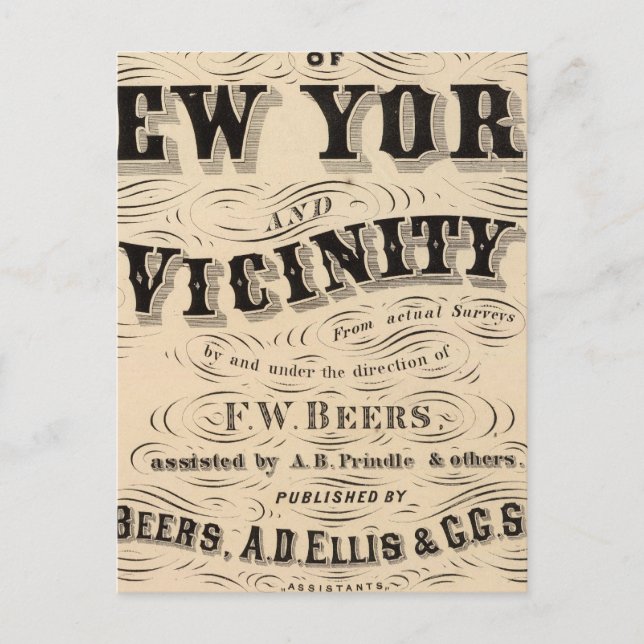 Carte Postale Page de titre Atlas of New York, environs (Devant)