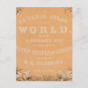 Carte Postale Page de titre de l'Atlas général du monde