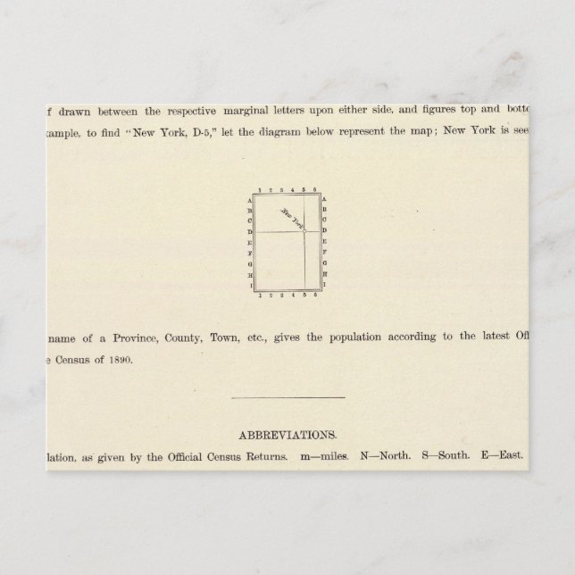 Carte Postale Page de titre de l'Atlas indexé Verso (Devant)