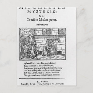 Carte Postale Page de titre sur 'Mischeefes Mysterie ou Traisons