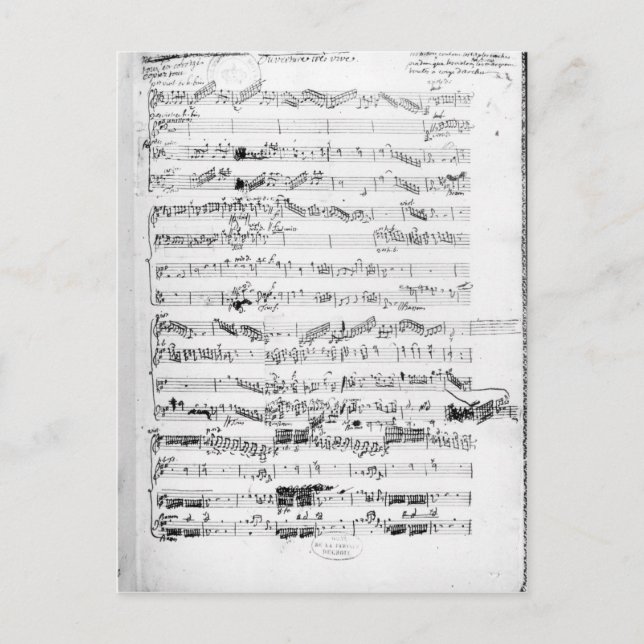 Carte Postale Page d'ouverture de la partition des Paladins (Devant)