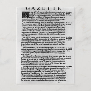 Carte Postale Page du texte de 'La Gazette'