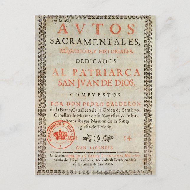 Carte Postale Page Titre (Devant)