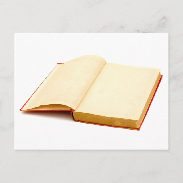 Carte Postale Pages vierges d'un ancien livre (Devant)