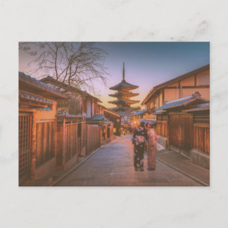 Carte Postale Pagode à Dusk à Kyoto Japon