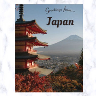 Carte Postale Pagode de Chureito à Yamanashi Japon
