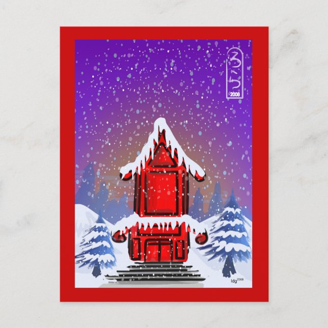 Carte postale Pagode de Noël (Devant)