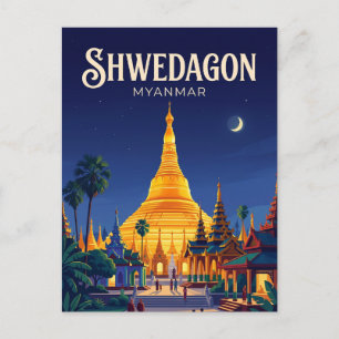 Carte Postale Pagode Shwedagon Myanmar
