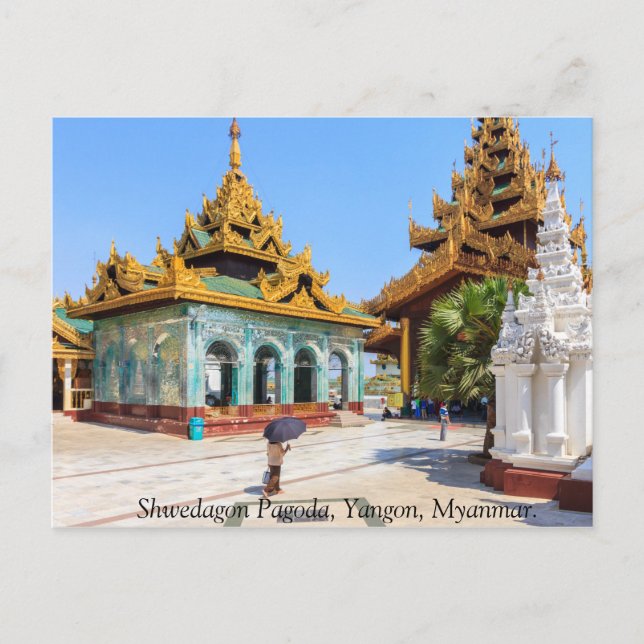 Carte Postale Pagode Shwedagon, Yangon, Myanmar. (Devant)
