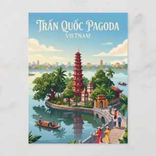 Carte Postale Pagode Trấn Quốc Viêt Nam
