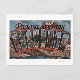Carte Postale Pagosa Springs, Colorado - Grandes Lettres