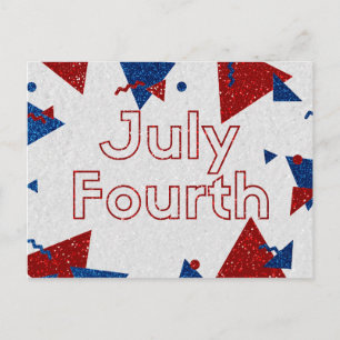 Carte Postale Paillettes du quatre juillet