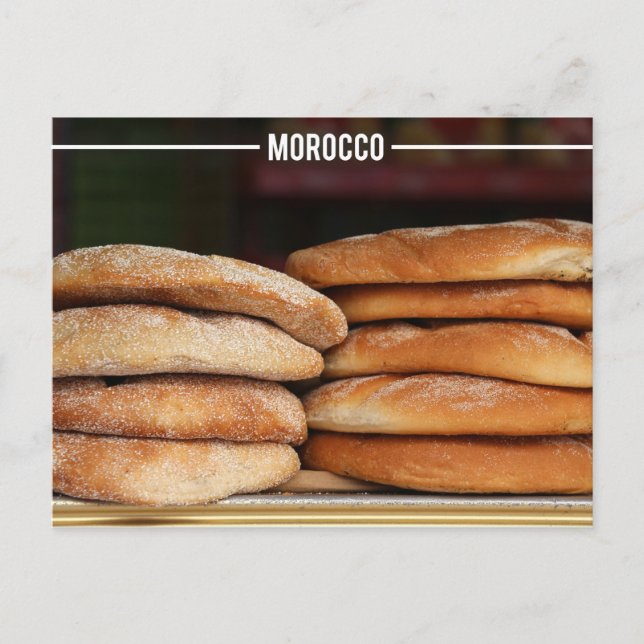 Carte Postale Pain marocain - Khobz Kesra, Maroc (Devant)