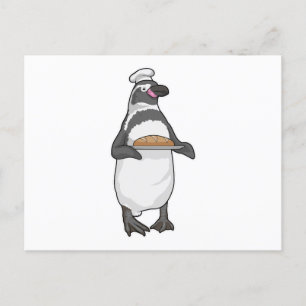 Carte Postale Pain Penguin Baker