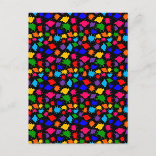 Carte Postale Paint Splatter